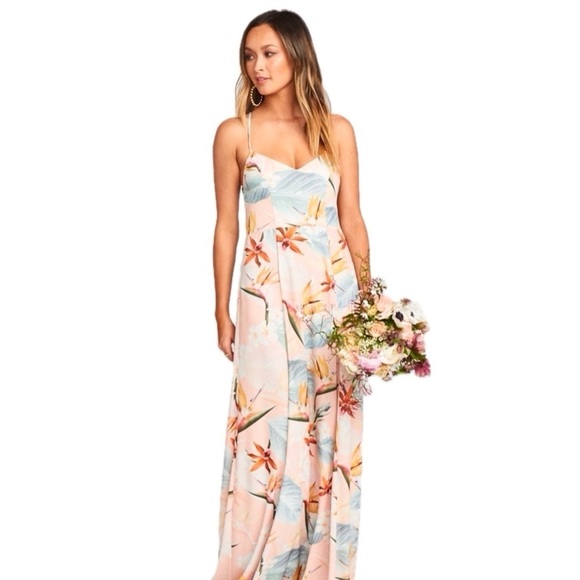 Show Me Your Mumu Godshaw Goddess Gown Maxi Dress Floral Paradise Party XS - Picture 1 of 6